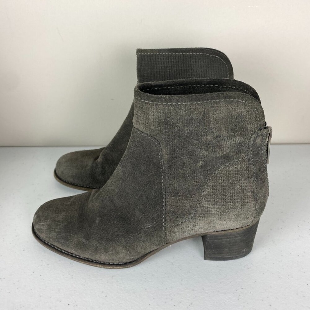 Aquatalia Leather Suede Booties Heeled Womens‎ 7.5